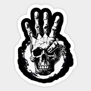 Skull Hand Rise Sticker